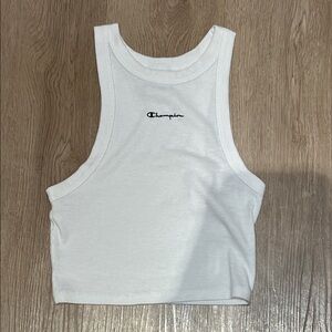 Champion White Racerback Crop Tank - Women's